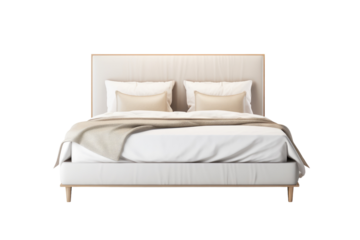 Modern Casper Haven Bed with Minimalist Design Isolated on Transparent Background