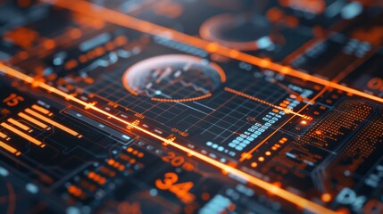 close-up of a digital bond trading platform, with detailed graphics and interactive elements on a modern, sleek interface