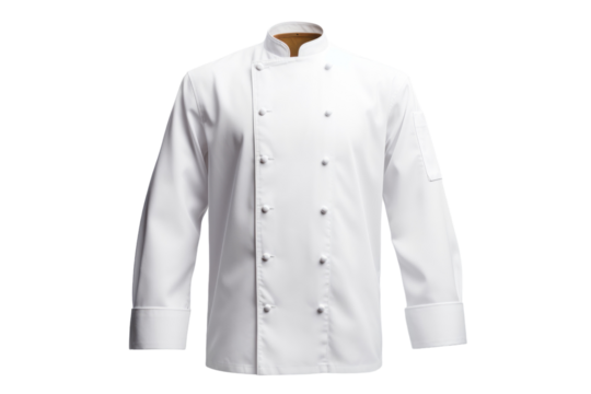 Contemporary Chef Jacket with Ventilated Panels Isolated on Transparent Background