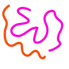 Pink orange squiggly lines abstract vectors background 