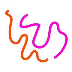 Obraz premium Pink orange squiggly lines abstract vectors background 