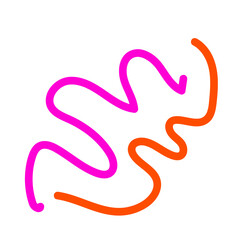 Pink orange squiggly lines abstract vectors background 