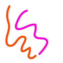 Pink orange squiggly lines abstract vectors background 