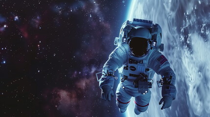 astronaut on space