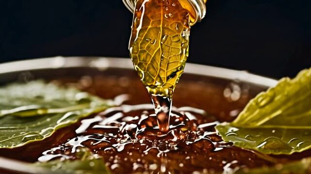 Golden Liquid Pouring