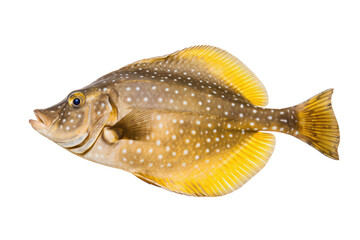Whole Flounder Fish Ready for Cooking isolated on transparent background