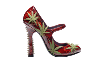 Trendy Mary Jane Heels in Bold Colors for a Fashionable Statement isolated on transparent background