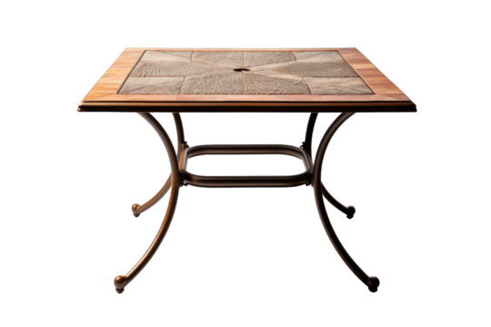 Elegant Outdoor Patio Table isolated on transparent background