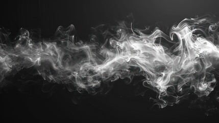 smoke effect on a black isolated background