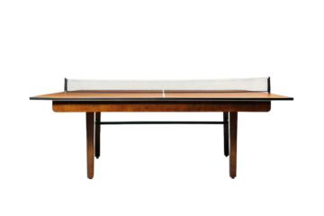 Table Tennis Setup with Ping Pong Balls and Paddles isolated on transparent background