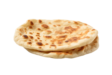 Pita Bread Cut into Triangles for Dipping isolated on transparent background