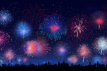 Abstract Fireworks Background background illustration
