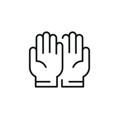 Tattoo gloves icon. Simple tattoo gloves icon for social media, app, and web design. Vector illustration.