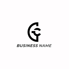 design logo creative letter G and letter C