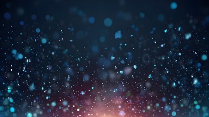 Obraz premium defocused particles background blue video Generative AI