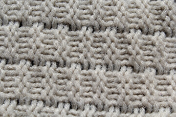 Close-up of a knitted fabric abstract textured background