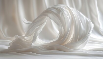white cloth fabric textile wind silk wave background 