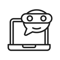 Smart Chat Bot icon vector image. Suitable for mobile application web application and print media.