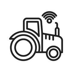 Smart Tractor icon vector image. Suitable for mobile application web application and print media.