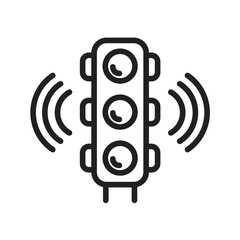 Smart Traffic Light icon vector image. Suitable for mobile application web application and print media.