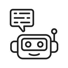 Chatbot icon vector image. Suitable for mobile application web application and print media.