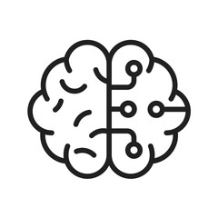 Brain Circuit icon vector image. Suitable for mobile application web application and print media.