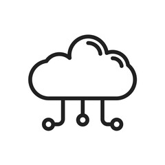 Cloud Storage icon vector image. Suitable for mobile application web application and print media.