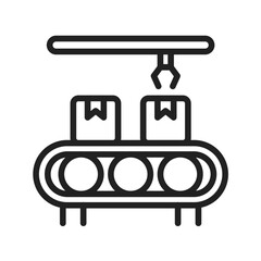 Conveyor Robot icon vector image. Suitable for mobile application web application and print media.