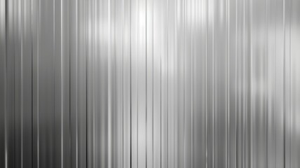 Obraz premium Polycarbonate iridescent silver holographic chrome foil vaporwave background texture pattern. Trendy pearlescent pastel rainbow prism effect. Corrugated ribbed privacy glass refraction 3D rendering.