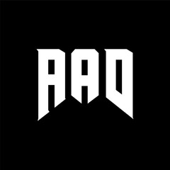 AAD letter logo design for technology company. AAD logo design black and white color combination. AAD logo, AAD vector, AAD design, AAD icon, AAD alphabet. AAD typography logo design.