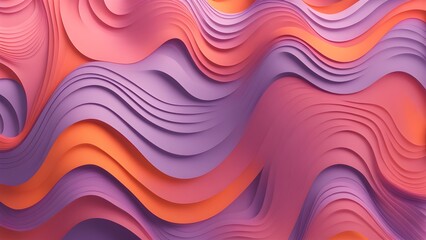 Fototapeta premium seamless abstract pattern of vector fluid curved lines creating a dynamic ripple effect in vibrant colors