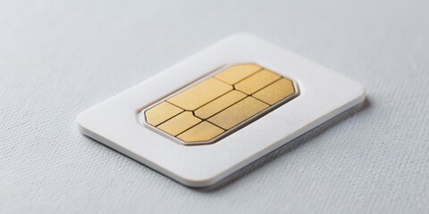 Closeup image of a sim card for cellphone and smartphone , technology, communication, mobile, cellular, device, connection