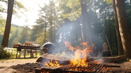 Campfire in the Woods