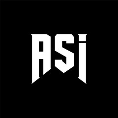 ASI letter logo design for technology company. ASI logo design black and white color combination. ASI logo, ASI vector, ASI design, ASI icon, ASI alphabet. ASI typography logo design.