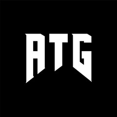 ATG letter logo design for technology company. ATG logo design black and white color combination. ATG logo, ATG vector, ATG design, ATG icon, ATG alphabet. ATG typography logo design.