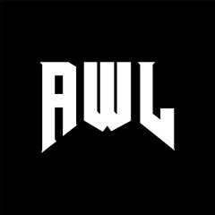 AWL letter logo design for technology company. AWL logo design black and white color combination. AWL logo, AWL vector, AWL design, AWL icon, AWL alphabet. AWL typography logo design.