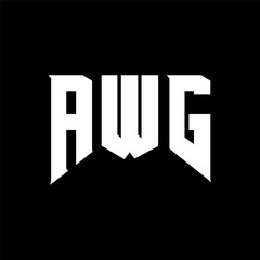 AWG letter logo design for technology company. AWG logo design black and white color combination. AWG logo, AWG vector, AWG design, AWG icon, AWG alphabet. AWG typography logo design.