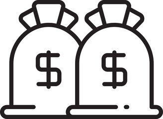 Dollar Money Sacks Icon