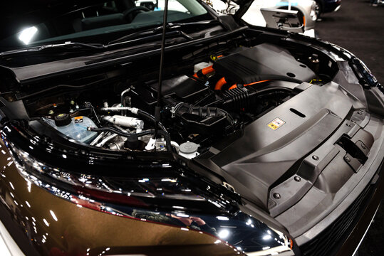 Modern Car Engine Bay Close-Up