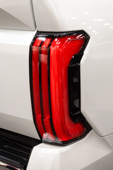 Close-Up of Red Sports Car Taillight