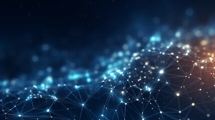 Innovative science background with abstract digital elements, showcasing network connection structures and big data technology


