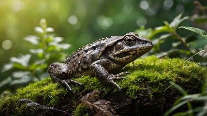 Fototapeta premium frog on the grass