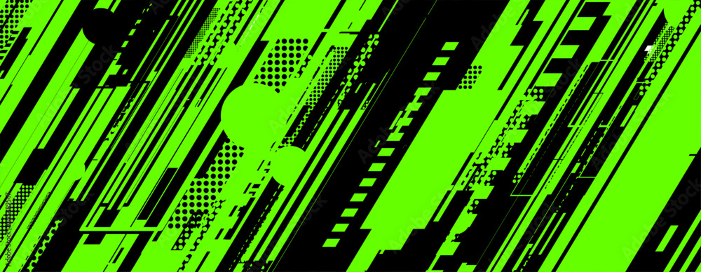 Aufkleber abstract green racing background with checkboard and lines