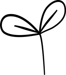 plant hand drawn outline doodle vector