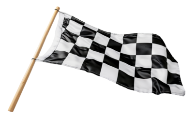 Checkered racing flag, cut out