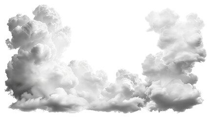 White fluffy clouds, cut out