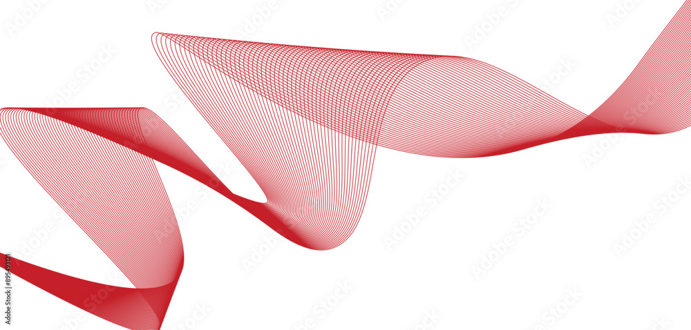 Poster abstract wave element for design. wave with lines created using blend vector illustration