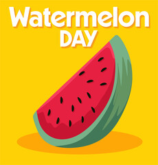 happy watermelon day with delicious watermelon