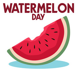 happy watermelon day with fresh watermelon