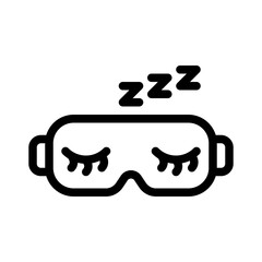 Calming mask line icon